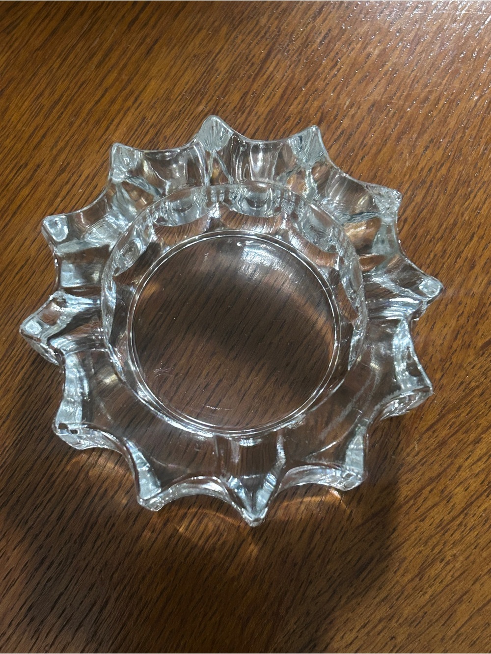 Vintage MCM glass star ashtray